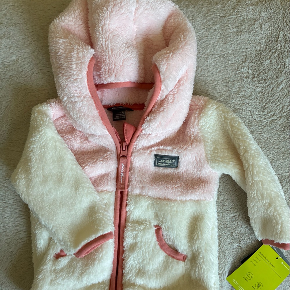 Pink and Cream Eddie Bauer Fleece Jacket